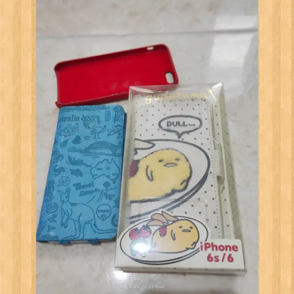 Case import iphone 6/ 6s. harga utk 3pcs; 2-Baru + 1-bekas