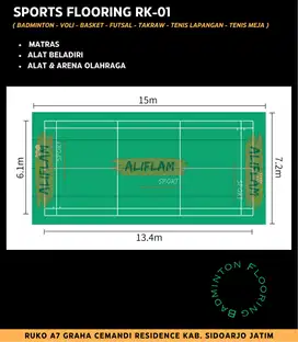 KARPET BADMINTON RK-01 Matras Lapangan Bulutangkis Lantai SPORT FLOOR