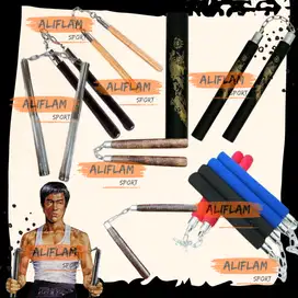 Double Stick KAYU Ruyung BESI Nunchaku BUSA Foam Dobel Stik Bruce Lee