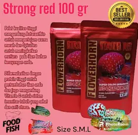 Pakan louhan pelet strong red 100 gr