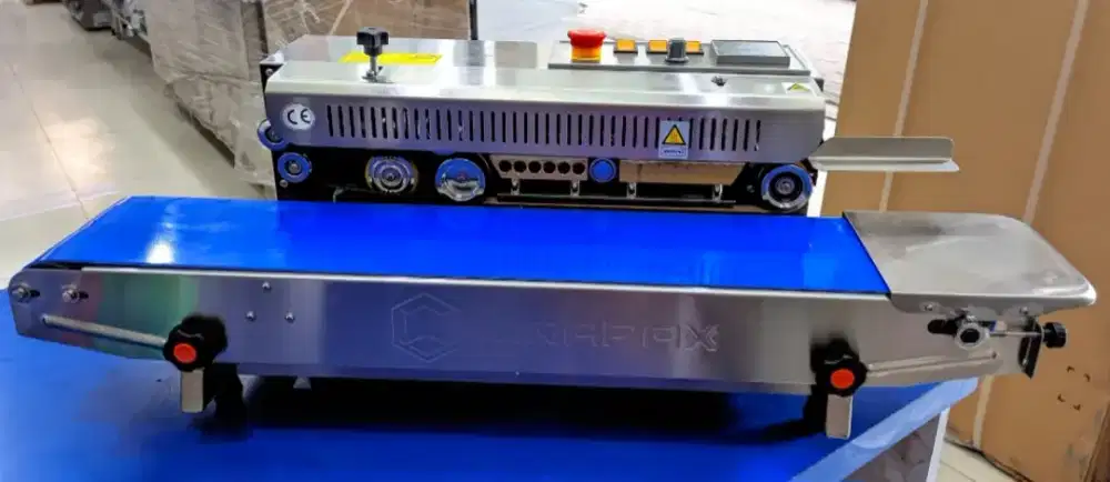 Mesin Pengemas Continuous Band Sealer Hand Getra Vertical Horizontal