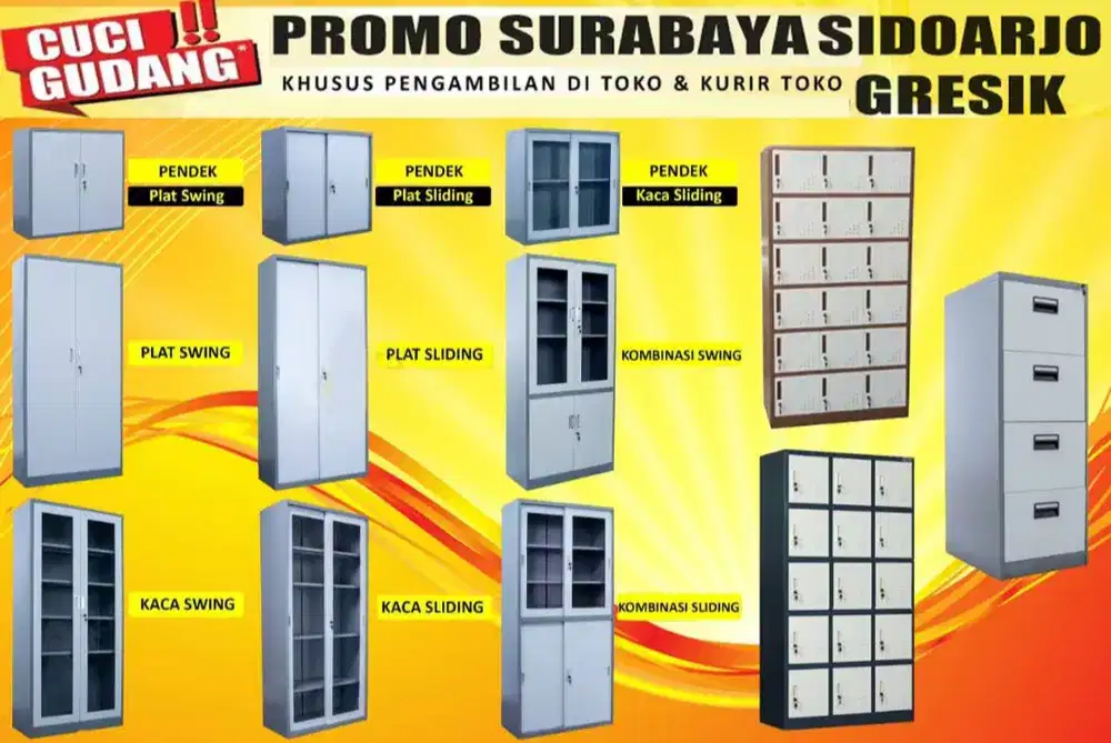 Lemari Arsip dokumen kantor Loker Locker Besi Filing cabinet L1
