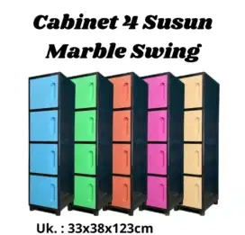 Hot Promo Lemari Plastik Cabinet Marble Swing 4 Susun ??