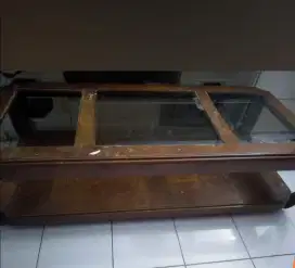 Preloved meja tamu kayu jati