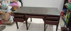 Meja kantor direktur, meja belajar meja ukiran kayu jati berat