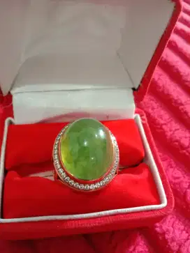 Cincin batu permata/akik lumut sungai Dareh.