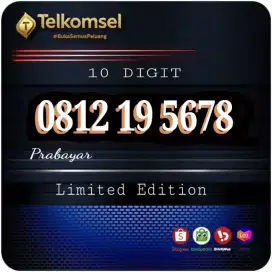 Nomor Cantik Super Premium Telkomsel Simpati 10 Digit seri naik 5678