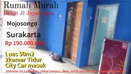 Rumah dekat jl jayawijaya mj9 solo