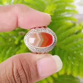 Cincin Batu Natural Junder Pacitan Orange / Djunjung Derajat 02