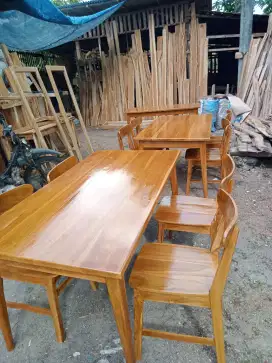 Set meja kafe, meja warung, meja makan