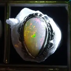 Cincin Batu Natural Kalimaya Opal Welo Ethiopia Africa Jarong