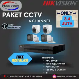 PAKET CCTV 4CH HIKVISION