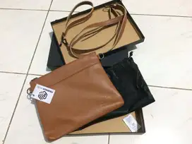 Tas selempang kerja coklat / clutch