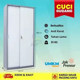 Lemari Arsip Kantor LOKER Dokumen Filing Besi Pintu Swing Tarik MURAH