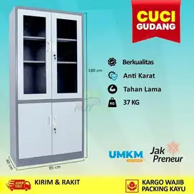 Lemari Arsip Kantor Kabinet LOKER Besi Kombin Pintu Swing Tarik MURAH