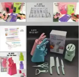 Pisau Gunting Dapur Knife Scissors Set