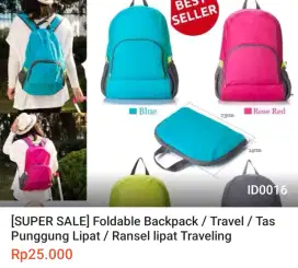 Foldable Backpack / Tas Punggung Lipat / Ransel lipat Traveling