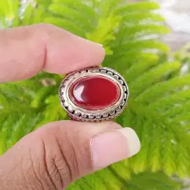 Cincin Batu Natural Yemen / Yaman Madu Sard Chalcedony