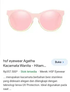 Kacamata Hsf Eyewear Agatha Pink