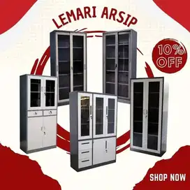 Lemari Arsip Kantor Loker Locker Besi Filing Cabinet Pintu Tarik Geser