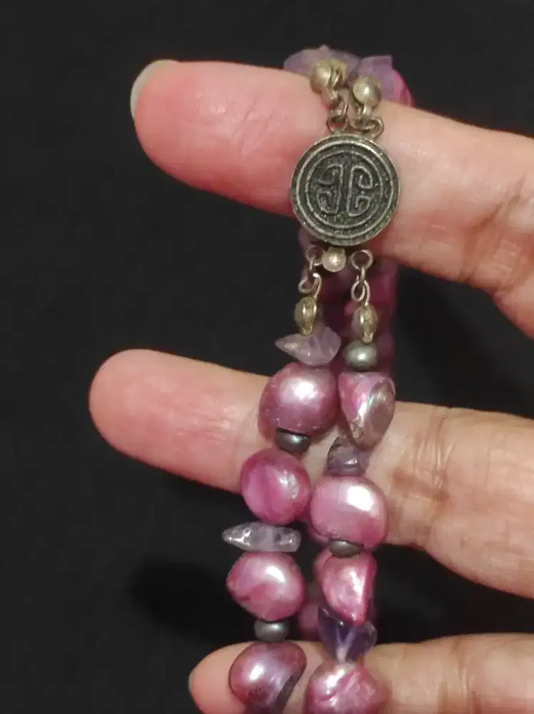 Purple pearl necklace from bangkok (rare)