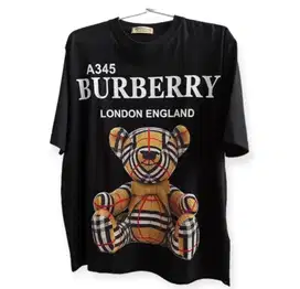 kaos tshirt print boneka bu*berry size xl