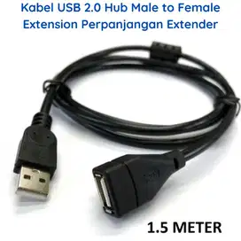 Kabel USB 2.0 Hub Male to Female Extension Perpanjangan Extender 1.5m