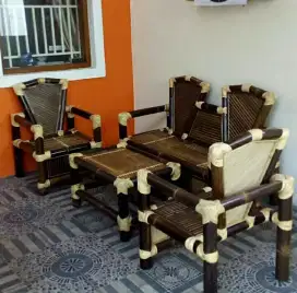 Kursi Bambu Hitam