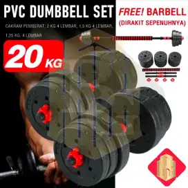 Dumbell Pvc 20kg Set Connector