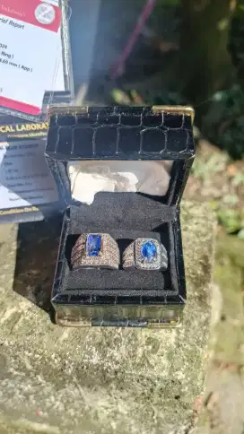 Cincin perak Blue kyanite size 8.5 bermemo