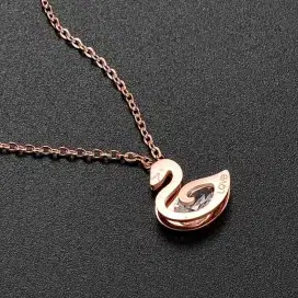 Kalung Titanium Stainless Rose gold Liontin angsa