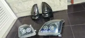 HEAD LAMP - TOYOTA PRADO FJ120 2002 - 2009 - LED BLACK - SEQUENTIAL