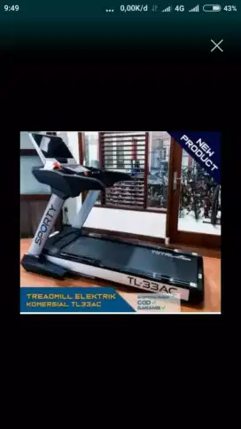 Alat fitnes treadmill elektrik TL 33 AC kokoh