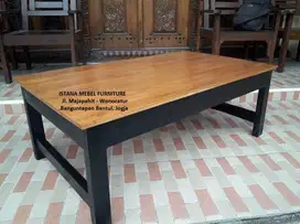 Meja Warung Rumah Makan Cafe Panjang Lesehan Pendek Kayu Mahoni (gpg)