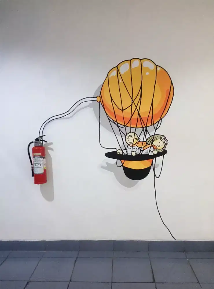 Dekorasi lukis tembok mural