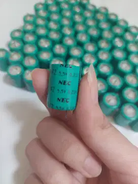 Capacitor Baterai memori baru u/amplie merek Nec 5.5V 0.22F asli Japan