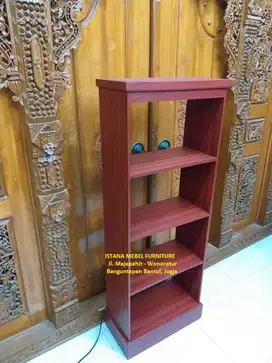 Lemari Almari Rak Buku Sepatu Kost Kotak Sekat Susun Tingkat Kayu (gpg