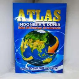 Buku Atlas Indonesia dan Dunia.