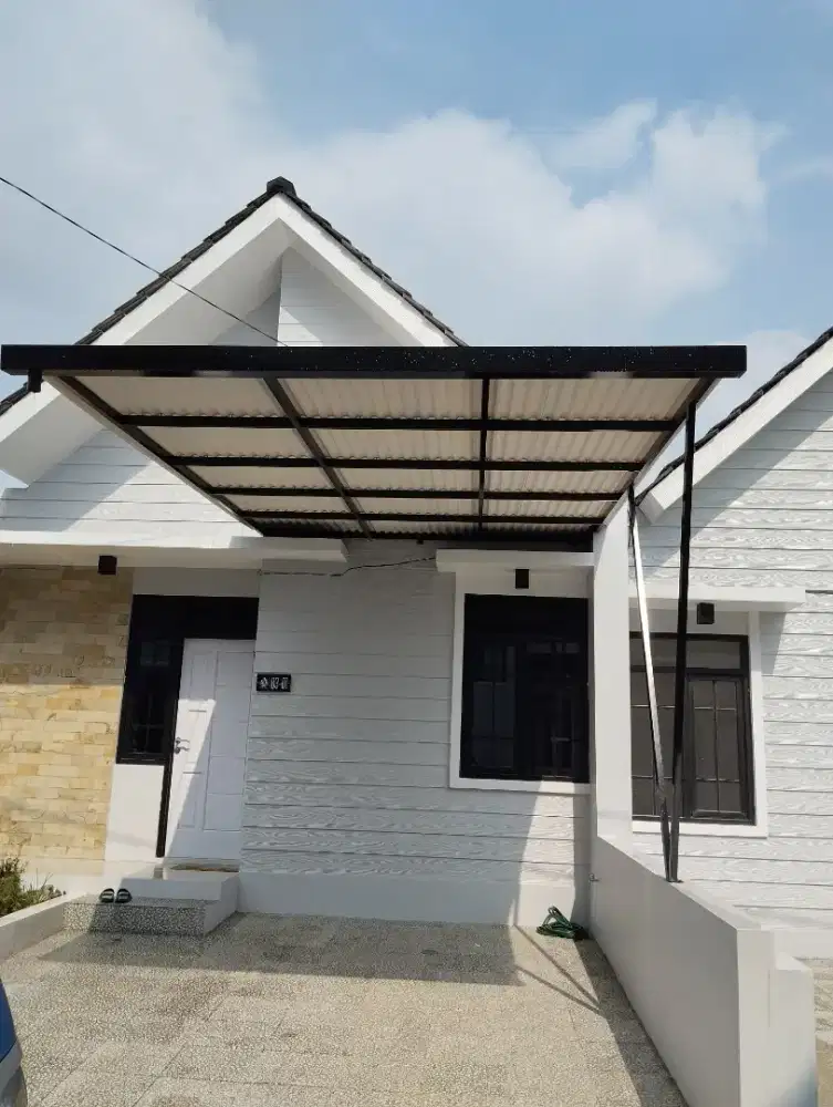 Jasa pembuatan pemasangan kanopi rumah minimalis atap alderon RS
