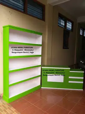 Set Paket Meja Kasir Lemari Almari Rak Etalase Kios Toko Minimarket #3