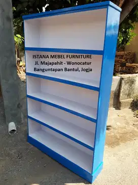 Almari Lemari Rak Serbaguna Buku Helm Sepatu Susun Tingkat Kayu (gpg)