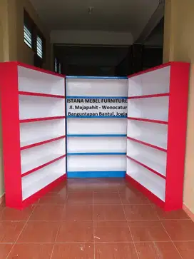 Lemari Almari Rak Etalase Display Toko Loundry Laundry Londry Kayu #SG