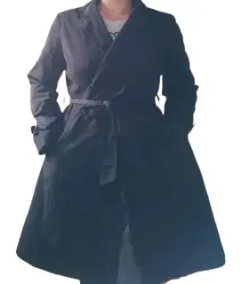 Coat model Kimono,Hitam Pekat bawah Mayung.Like New