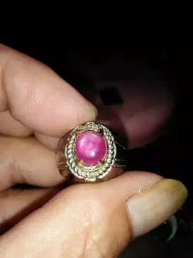 natural pink ruby star