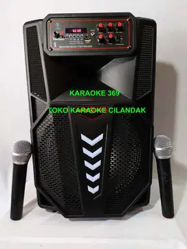 speaker portabele promo lengkap 2mic wireless