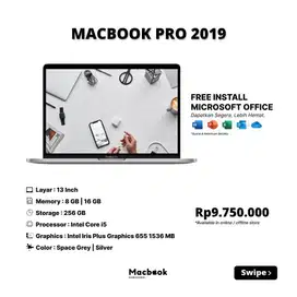 MACBOOK PRO 2019 13 INCH 16/256GB INTEL CORE i5