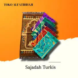 Sajadah Turkish Spigel Bludru Ukuran Besar / Oleh oleh Haji Umroh