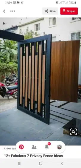 Pagar grc motif kayu s328