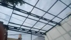 Pasangan rangka baja ringan dan plafon pvc