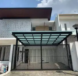 Canopy kaca tempered mewah kanopi atap kaca tempered glass